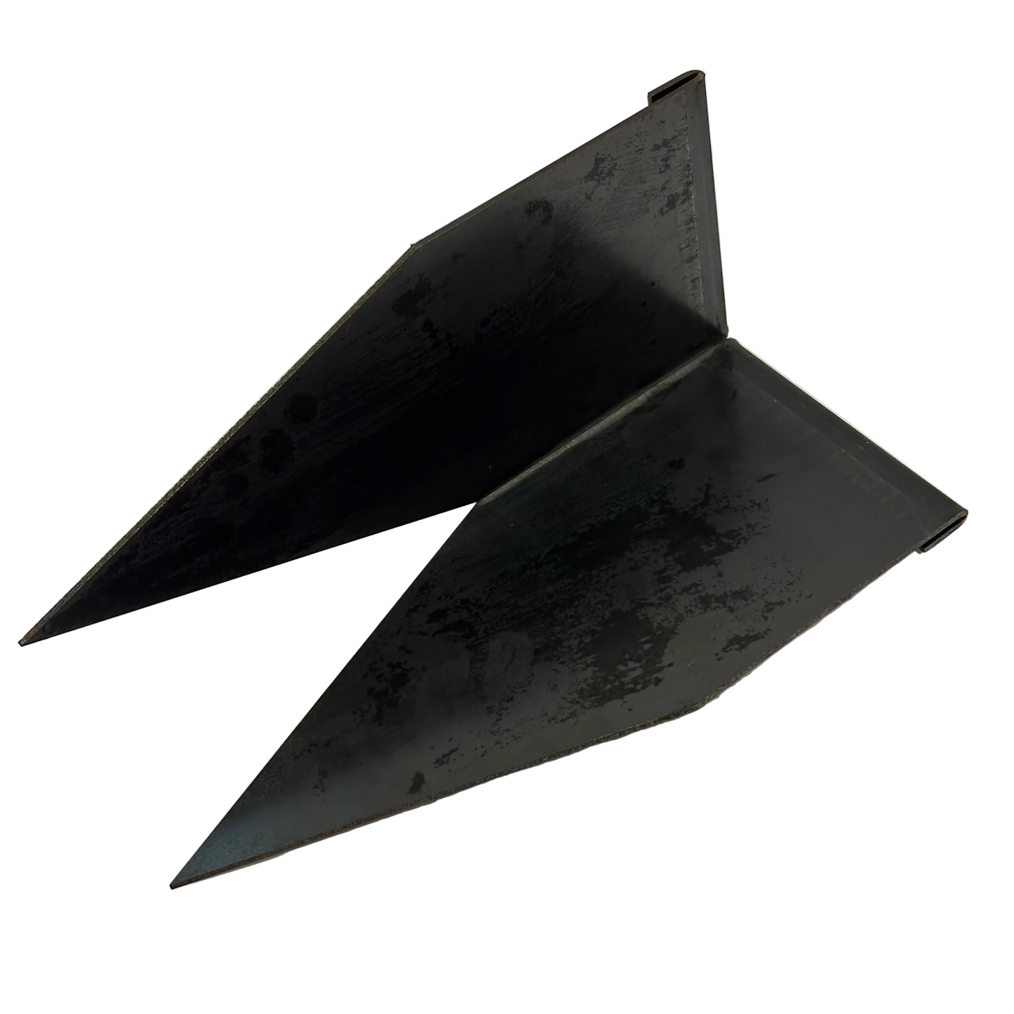 Corten garden edge peg with outside fold