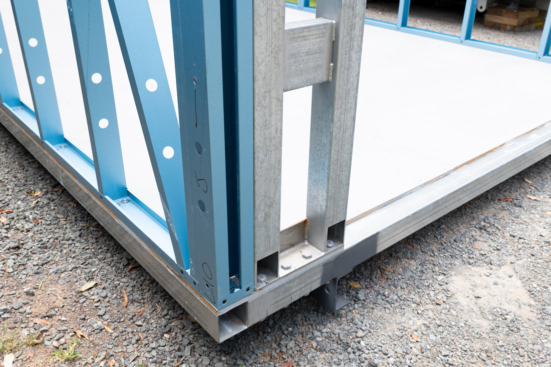 SMRT Brace against a steel wall frame