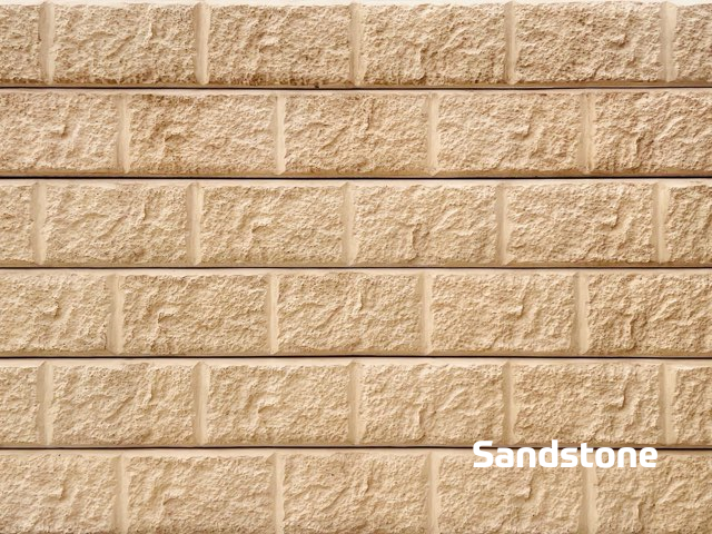 concrete-sleeper-retaining-wall-design-sandstone-block-finish-warm-blonde-cream-colour