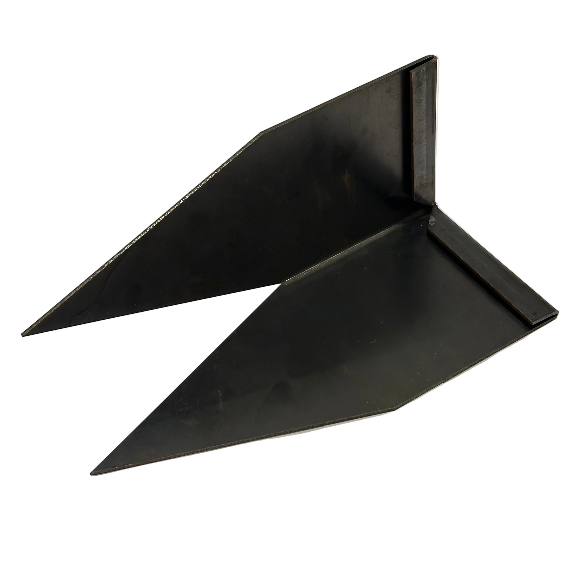 Corten corner peg for garden edging