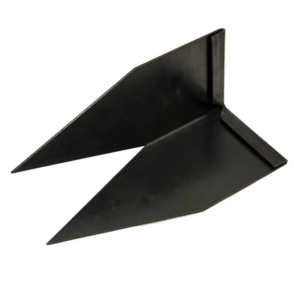 Corten corner peg for garden edging