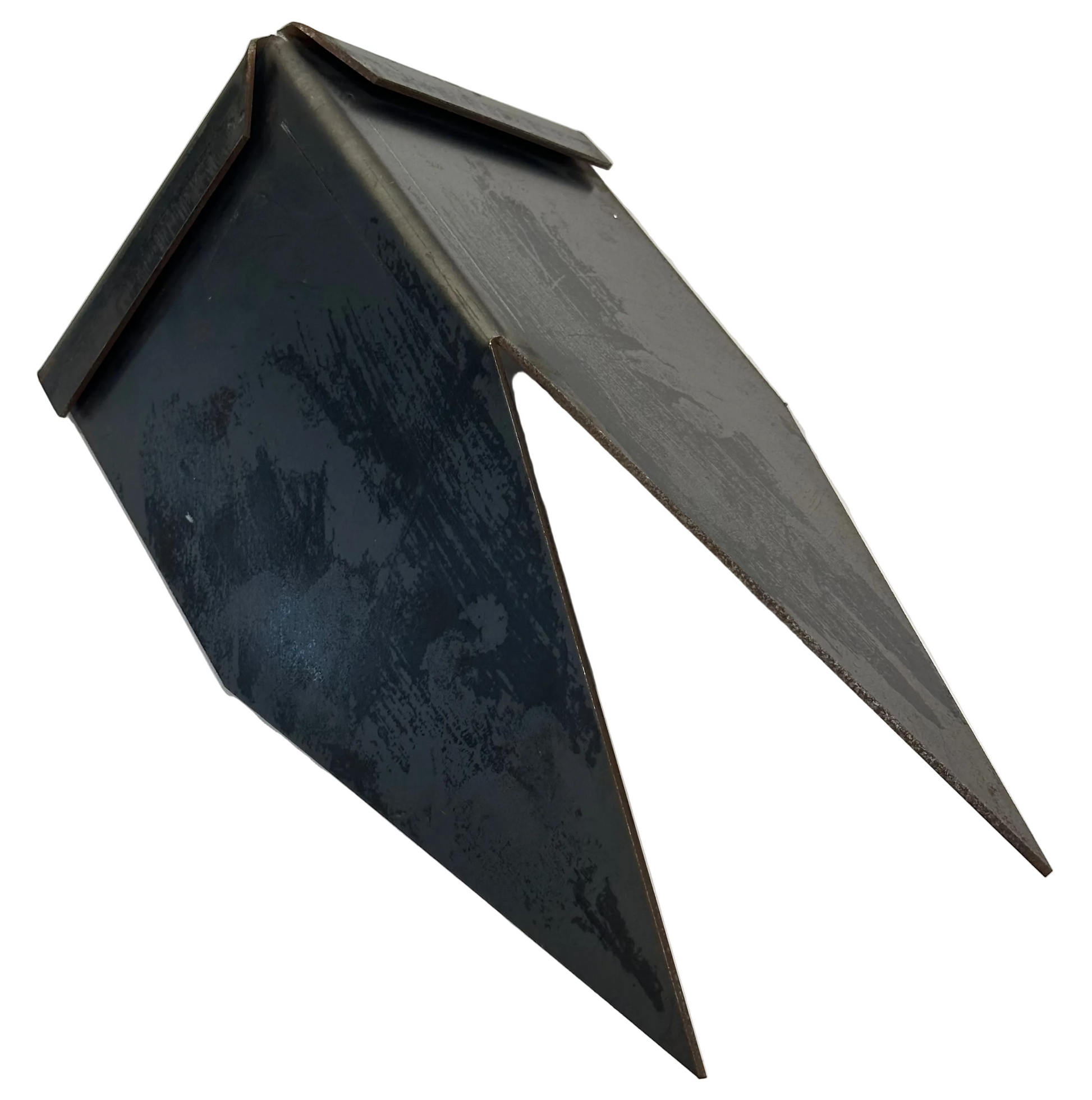 Corten garden edge corner peg with outside fold