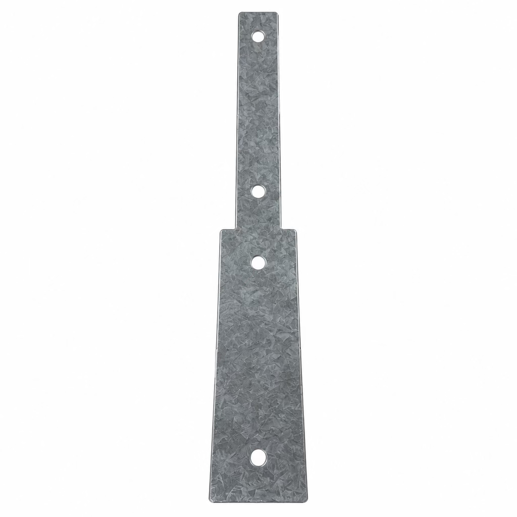 Straight cut colourbond fence spade. 
