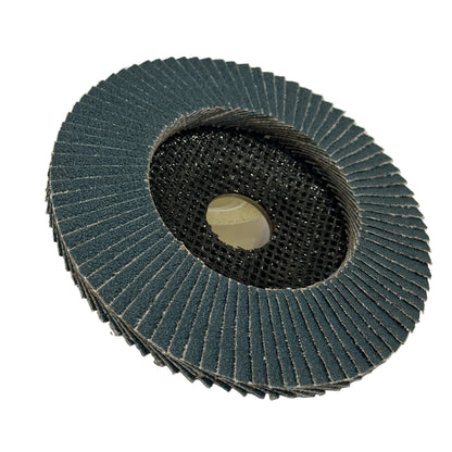 Underside view of flap disk